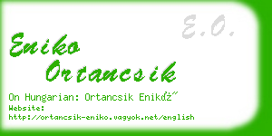 eniko ortancsik business card